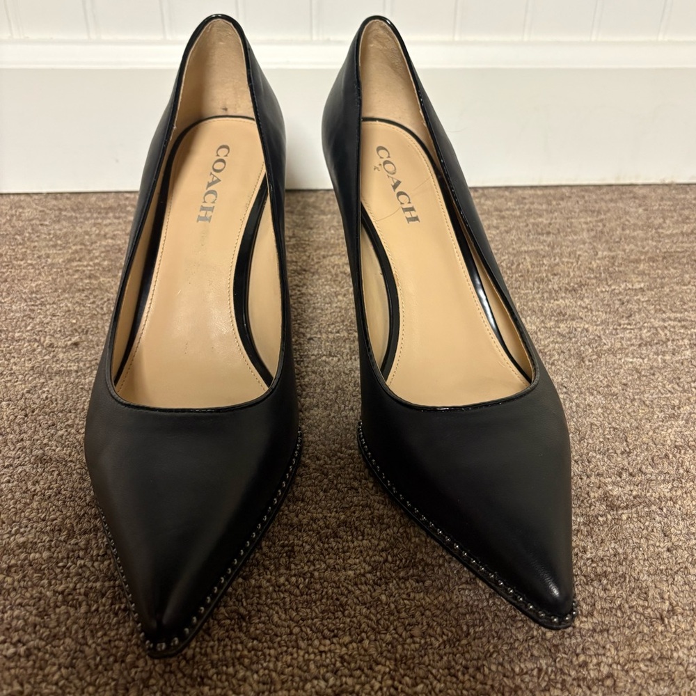 Coach Black Pointed Toe Heels - Picture 2 of 4